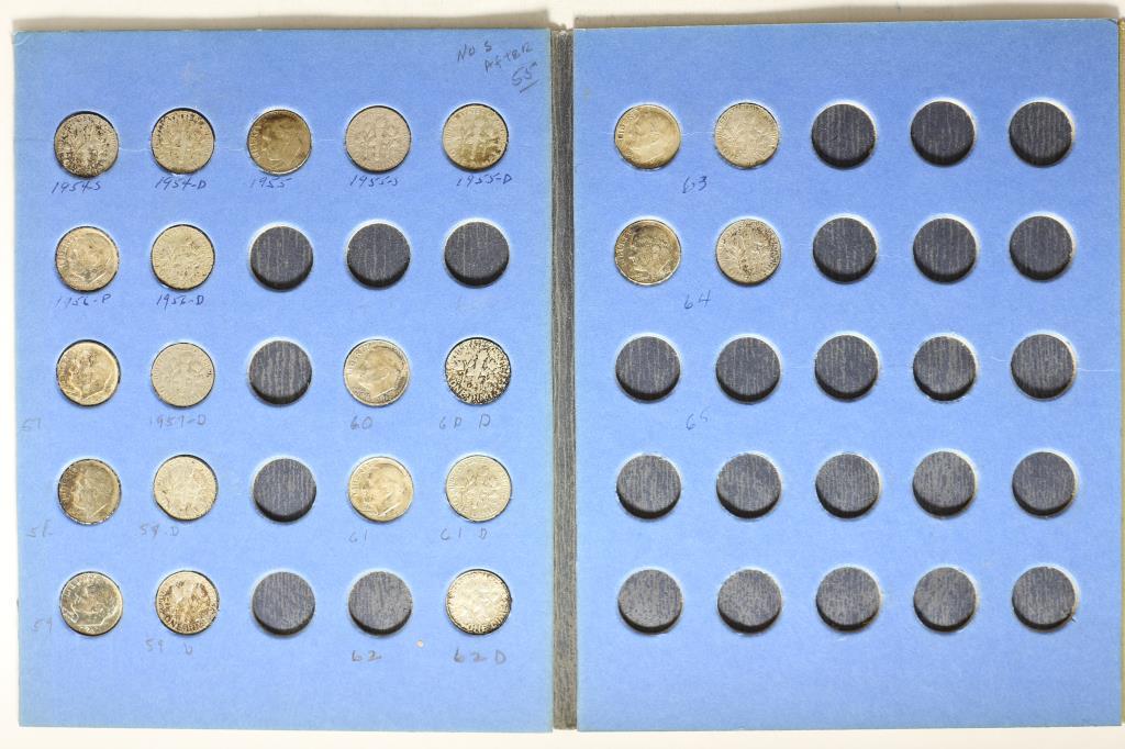 22 ASSORTED 1954-1964 SILVER ROOSEVELT DIMES (1 of 1)