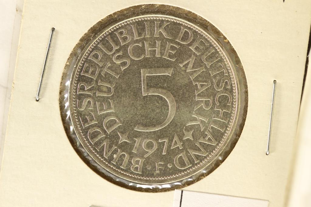 1974 GERMAN SILVER 5 MARKS BRILLIANT UNC (1 of 2)