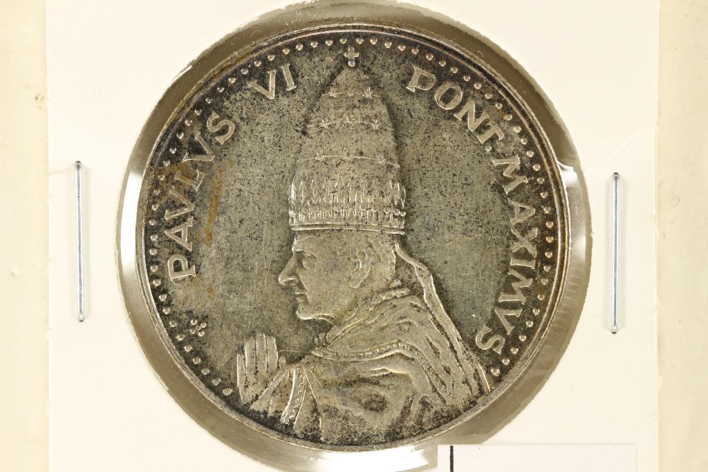 1963-1978 VATICAN POPE JOHN PAUL VI SILVER MEDAL (1 of 2)