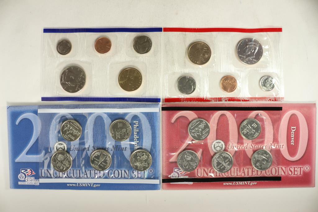2000 US MINT SET (UNC) P/D (WITH ENVELOPE) (1 of 2)