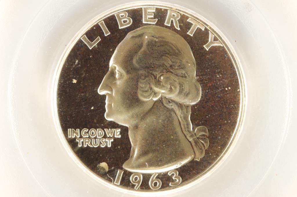 1963 WASHINGTON SILVER QUARTER PCGS PR65 CAM (1 of 3)