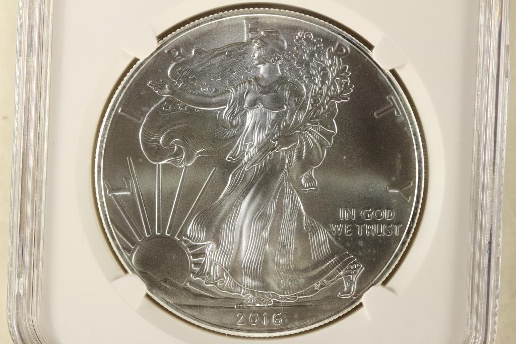 2016 AMERICAN SILVER EAGLE NGC MS70 (1 of 3)