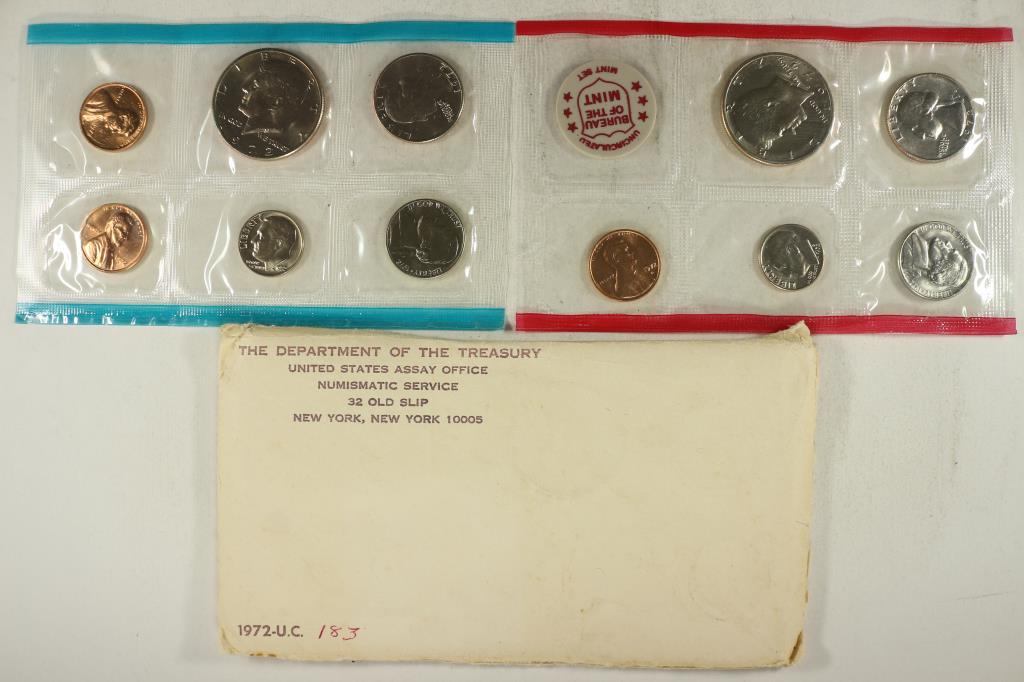 1972 US MINT SET (UNC) P/D/S (WITH ENVELOPE) (1 of 2)