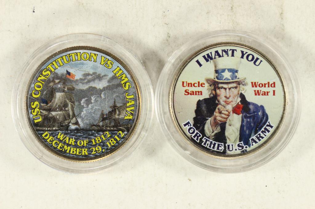 2-COLORIZED KENNEDY HALF DOLLARS, I WANT YOU FOR (1 of 2)