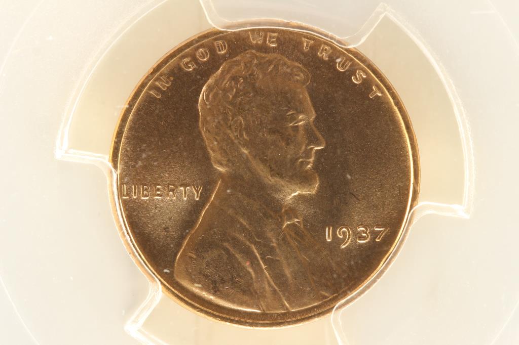 1937 LINCOLN CENT PCGS MS66RD (1 of 3)