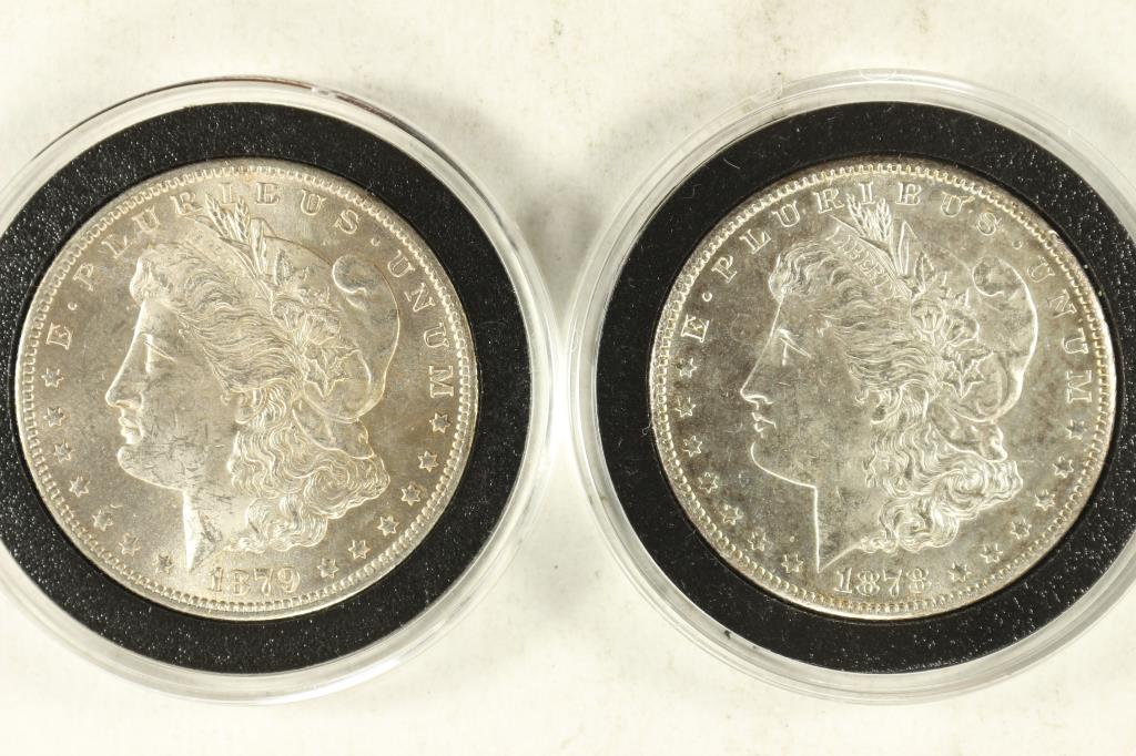 1878-S & 1879-S MORGAN SILVER DOLLARS BOTH AU (1 of 2)