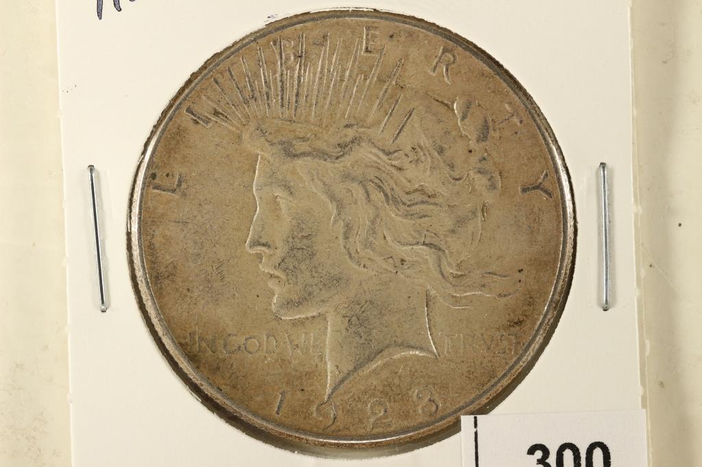 1923-S PEACE SILVER DOLLAR: WATCH FOR OUR NEXT AUCTION ON MONDAY JULY 5TH, 2021 AT 7 PM EDT