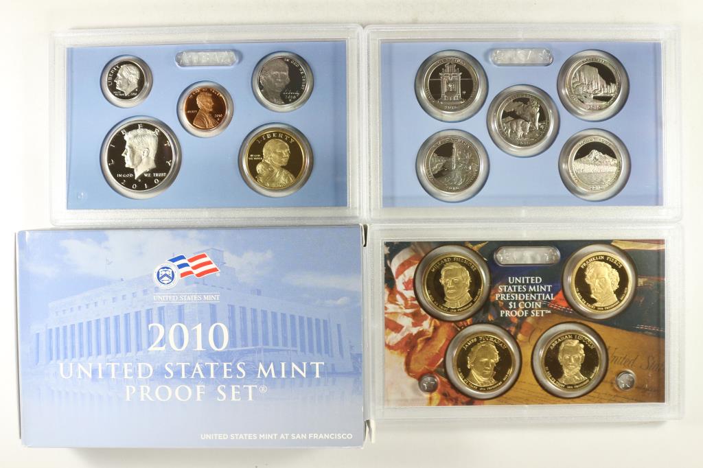 2010 US PROOF SET (WITH BOX) 14 PIECES (1 of 2)