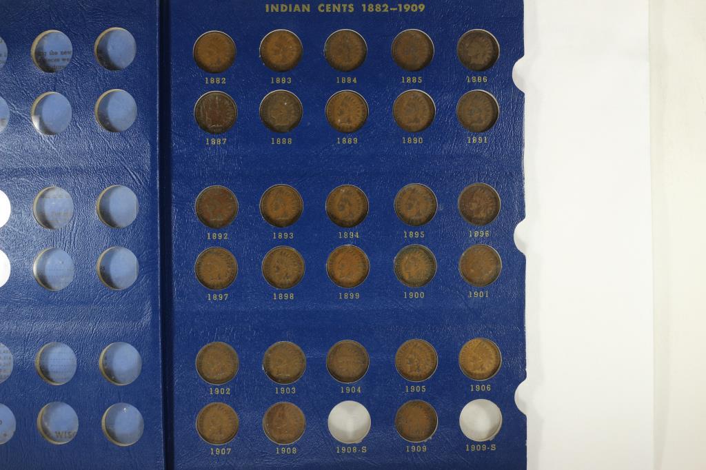 1856-1909 INDIAN HEAD CENT ALBUM INCLUDES: 30 COINS, (1 of 5)