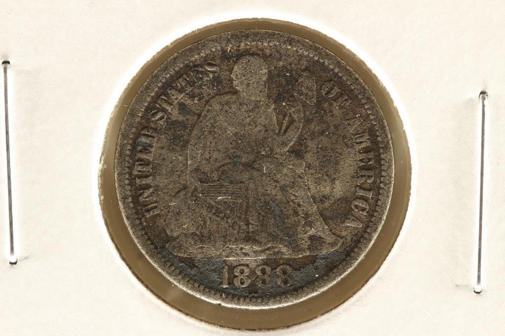 1888 SEATED LIBERTY DIME EXTRA FINE (1 of 2)