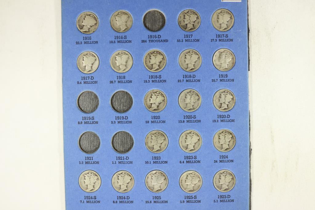 20 ASSORTED 1916-1925 MERCURY DIMES ALL DIFFERENT (1 of 1)