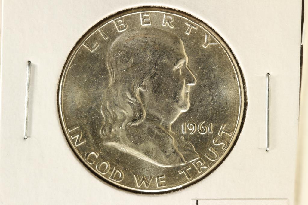 1961 FRANKLIN HALF DOLLAR BRILLIANT UNC (1 of 2)