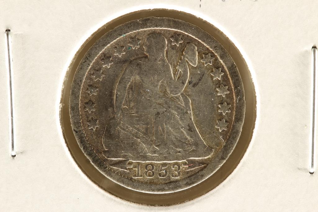1853 SEATED LIBERTY DIME (FINE) (1 of 2)