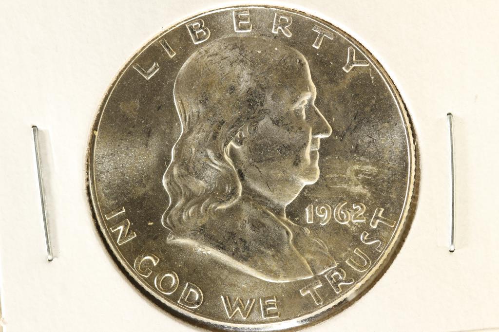 1962-D FRANKLIN HALF DOLLAR BRILLIANT UNC (1 of 2)