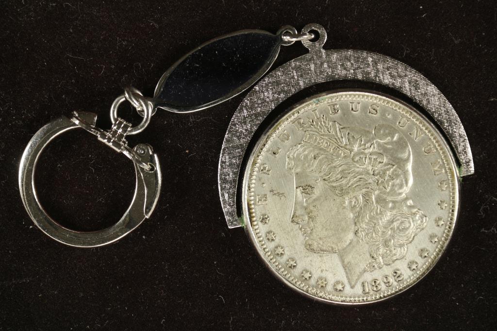 1892-O MORGAN SILVER DOLLAR KEY CHAIN (1 of 2)