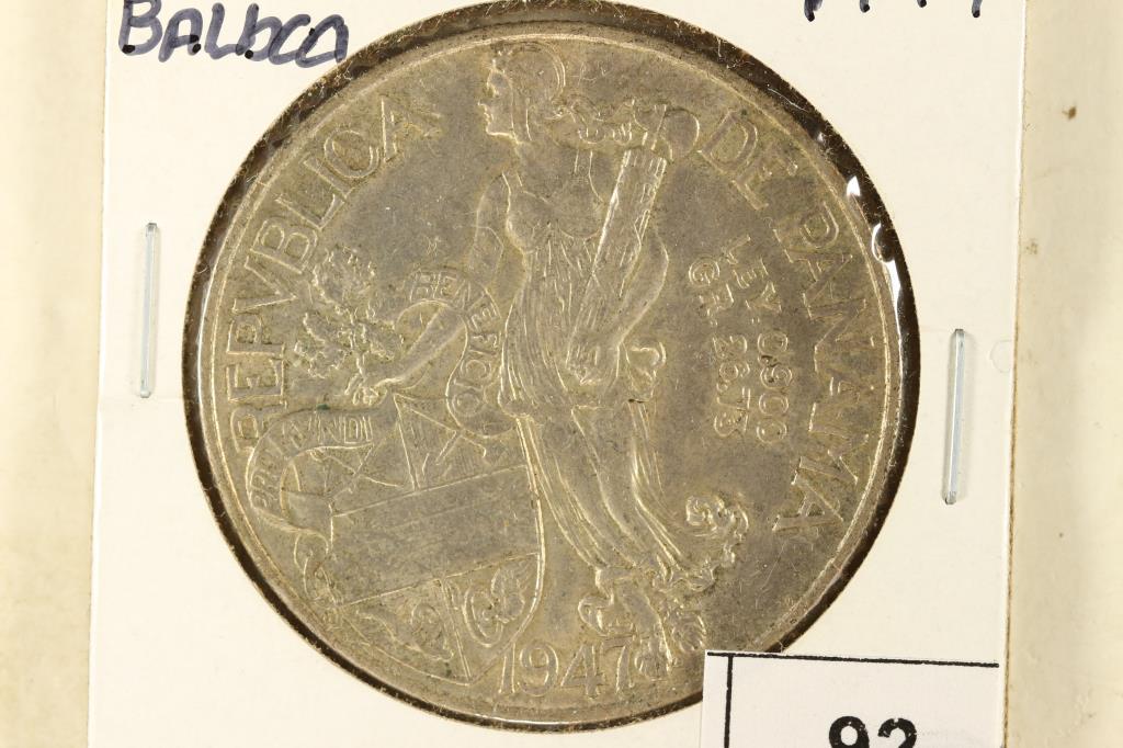 1947 PANAMA SILVER BALBOA .7734 OZ. ASW (1 of 2)