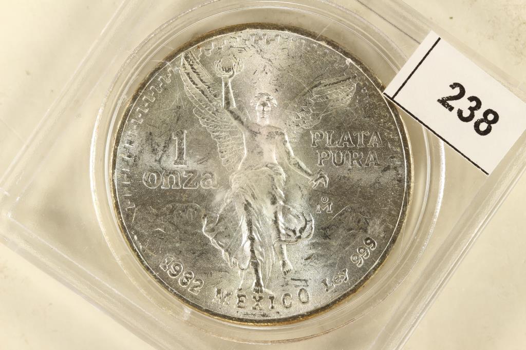 1982 MEXICO SILVER 1 ONZA BRILLIANT UNC (1 of 2)