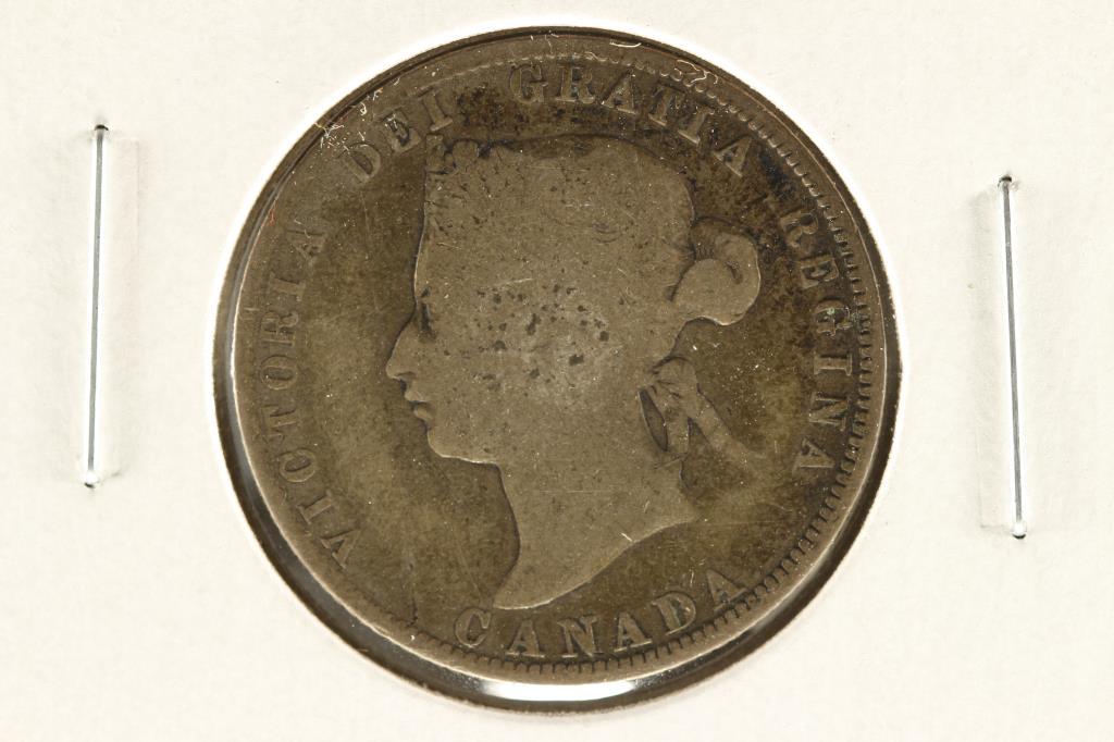 1874-H CANADA SILVER 25 CENTS (1 of 2)