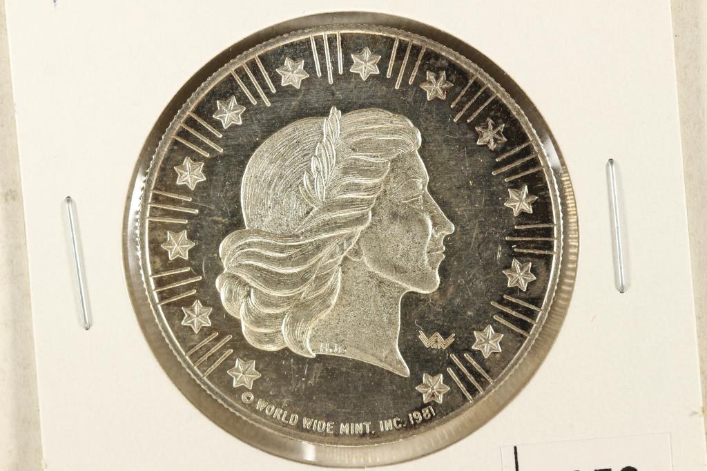 1 TROY OZ .999 FINE SILVER ROUND AMERICAN EAGLE (1 of 2)