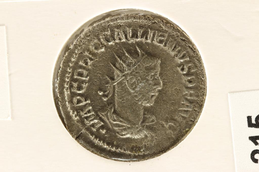 SILVER 253-268 A.D. GALLIENUS ANCIENT COIN: WATCH FOR OUR NEXT AUCTION ON MONDAY AUGUST 2ND, 2021 AT 7 PM EDT