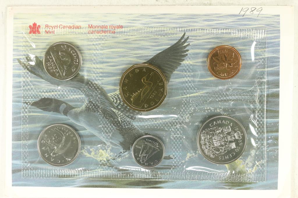 1989 CANADA UNC SET ORIGINAL ROYAL CANADIAN MINT (1 of 2)