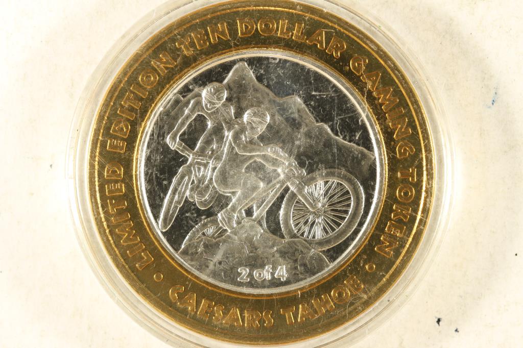 CASINO $10 SILVER TOKEN (UNC) CAESARS TAHOE (1 of 2)