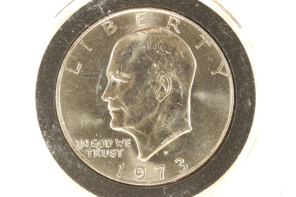 1973-D IKE DOLLAR BRILLIANT UNC IN CAPSULE (1 of 2)