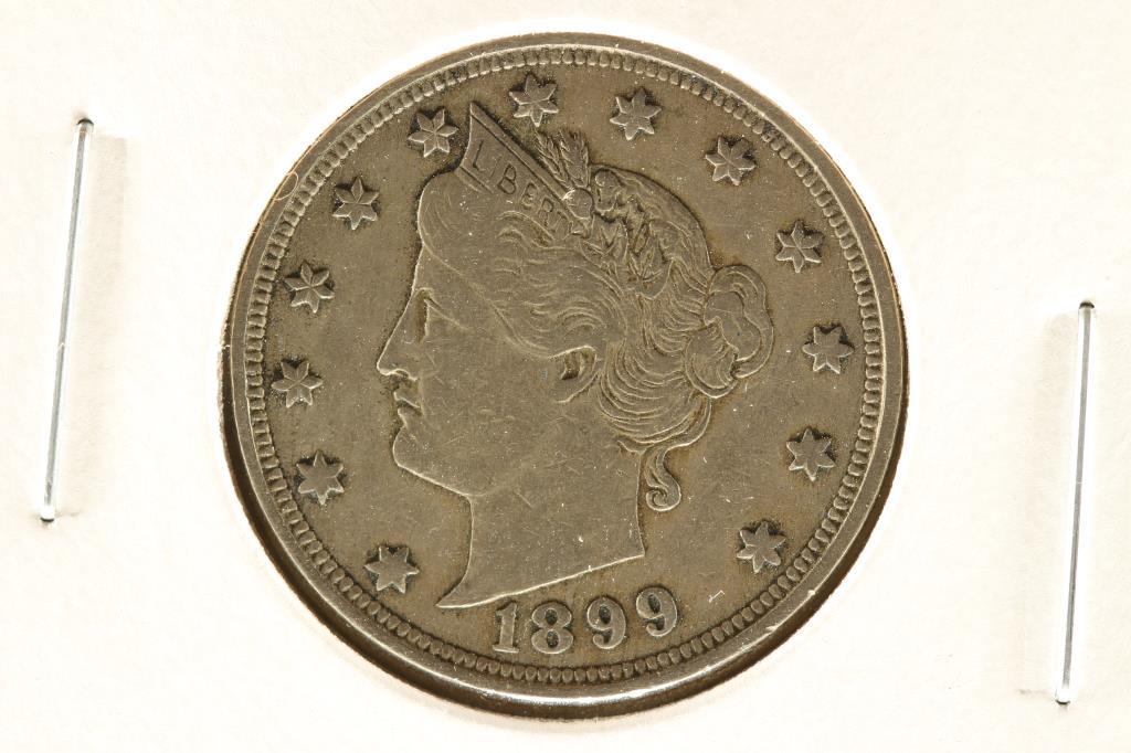 1899 LIBERTY "V" NICKEL VERY FINE+ (1 of 2)