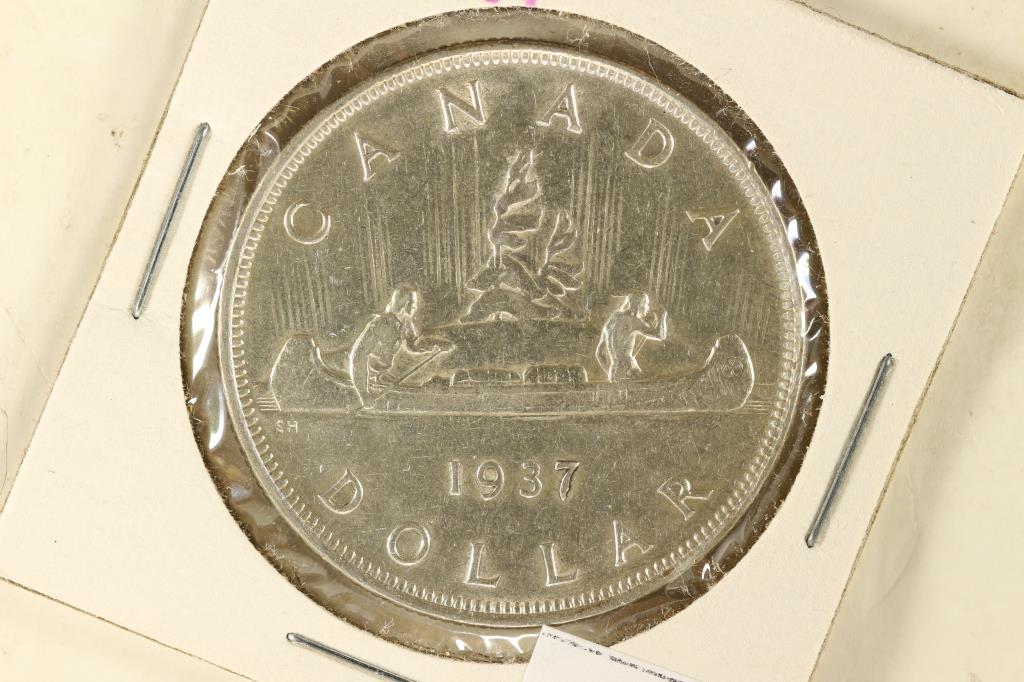 1937 CANADA SILVER DOLLAR AU .6000 OZ. ASW (1 of 2)