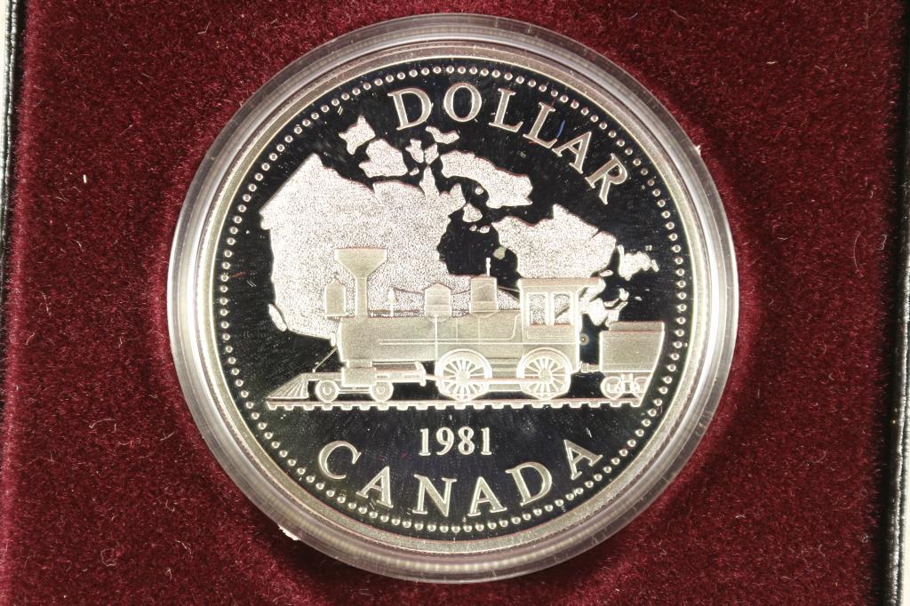 1981 CANADA LOCOMOTIVE PROOF SILVER DOLLAR (1 of 3)