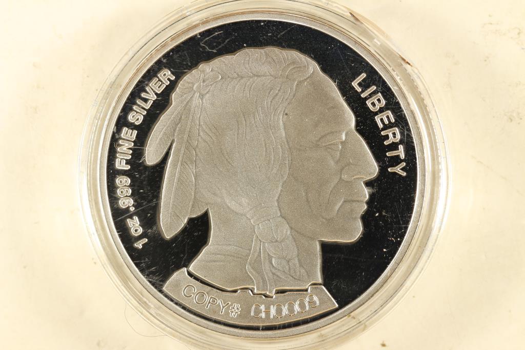 .999 1 OZ. FINE SILVER PROOF ROUND 2004 INDIAN / (1 of 2)