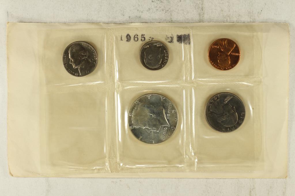 1965 US SPECIAL MINT SET: 40% SILVER JOHN F. KENNEDY HALF DOLLAR