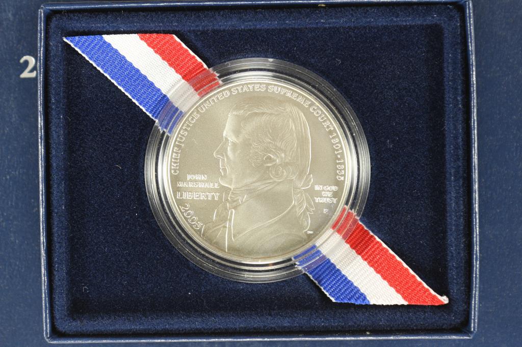 2005 CHIEF JUSTICE JOHN MARSHALL UNC SILVER DOLLAR (1 of 3)