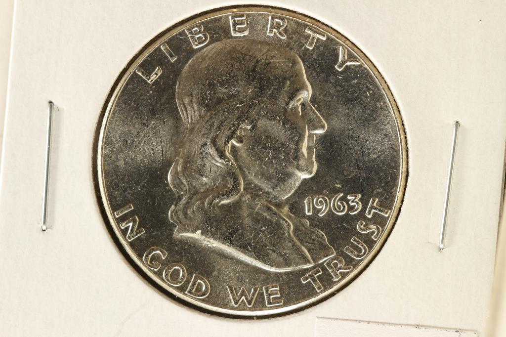 1963 FRANKLIN HALF DOLLAR BRILLIANT UNC (1 of 2)