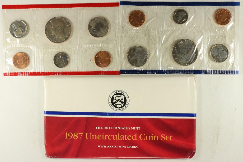 1987 US MINT SET (UNC) P/D (WITH ENVELOPE) (1 of 2)