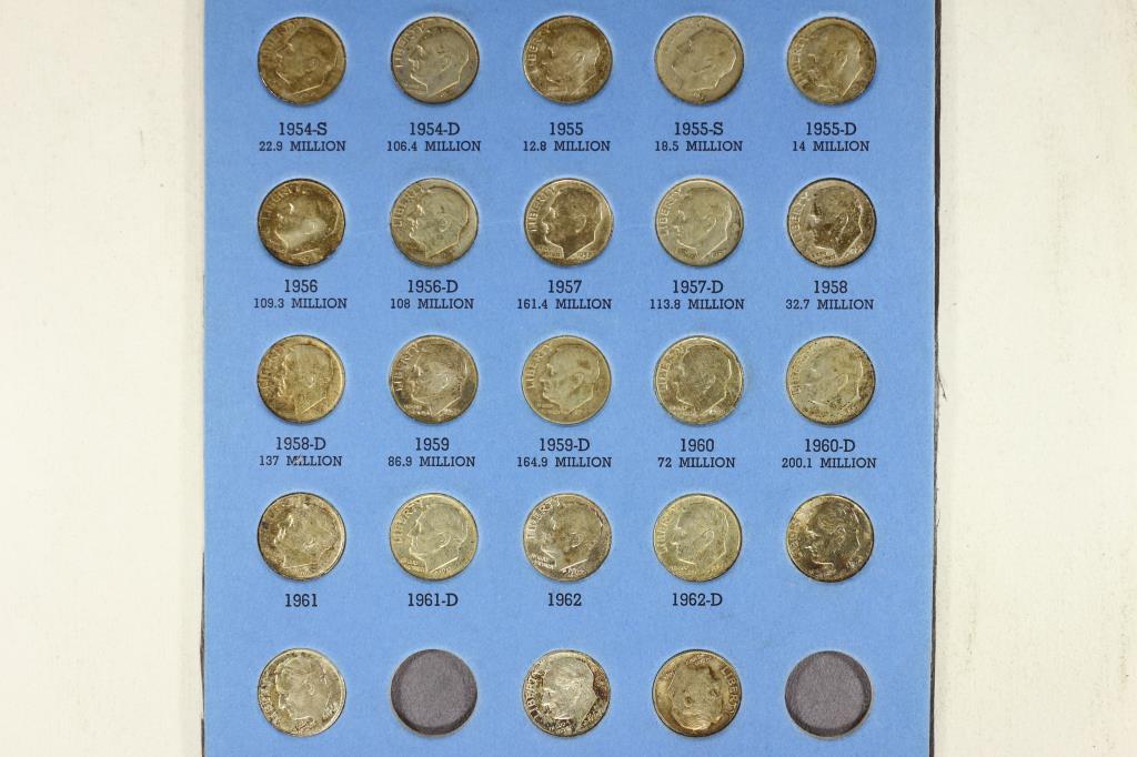 23 ASSORTED 1954-UP SILVER ROOSEVELT DIMES (1 of 1)