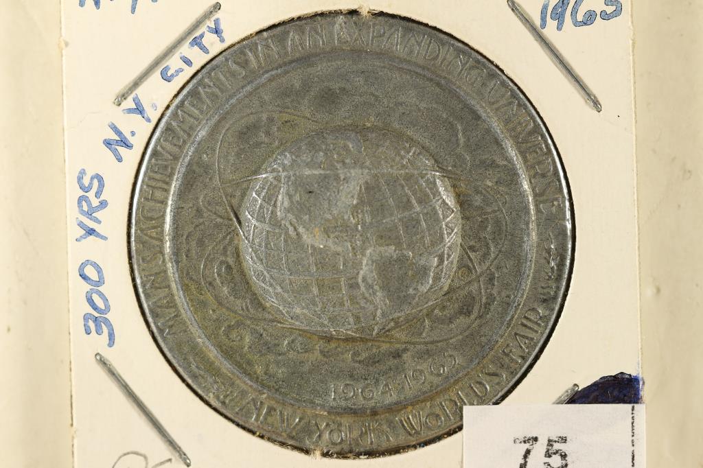 1964 / 65 NEW YORK WORLD'S FAIR HIGH RELIEF TOKEN (1 of 2)