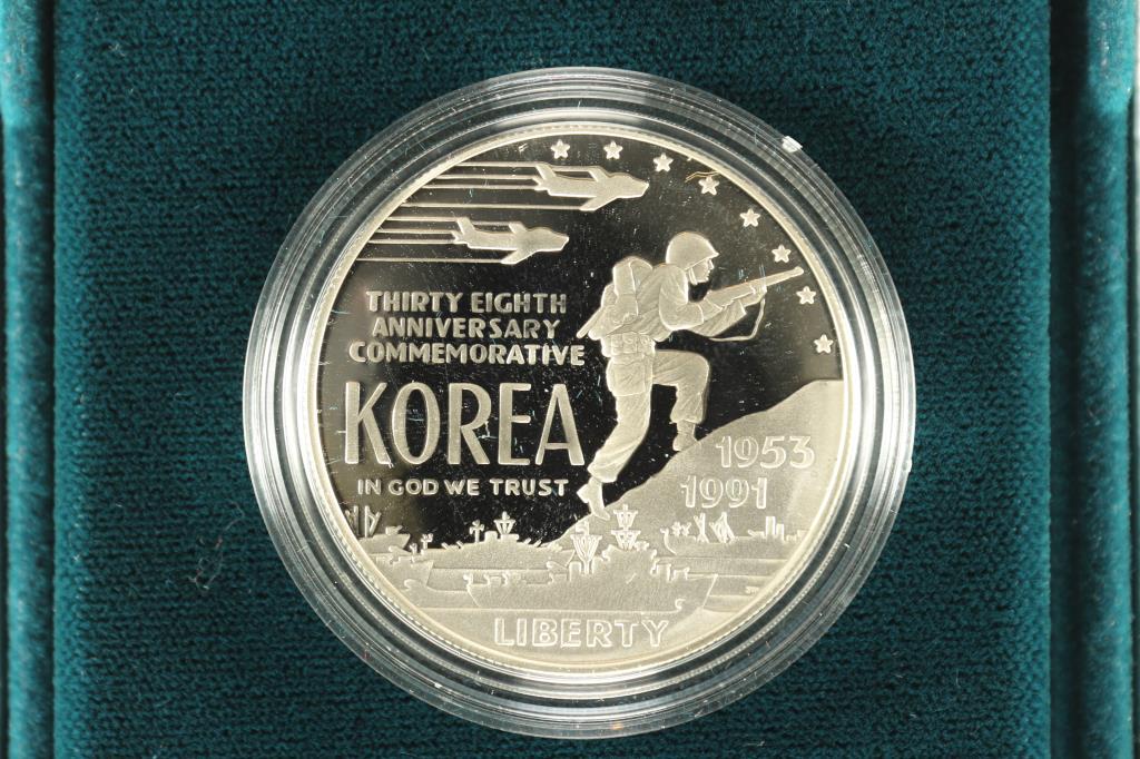 1991 KOREAN WAR MEMORIAL PROOF SILVER DOLLAR (1 of 3)