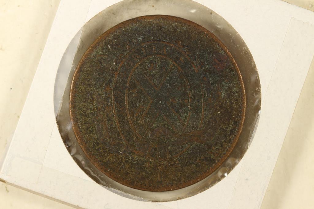 1842 CANADA ONE PENNY BANK TOKEN (1 of 2)