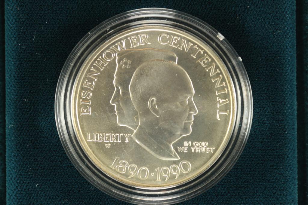 1990 EISENHOWER CENTENNIAL UNC SILVER DOLLAR (1 of 3)