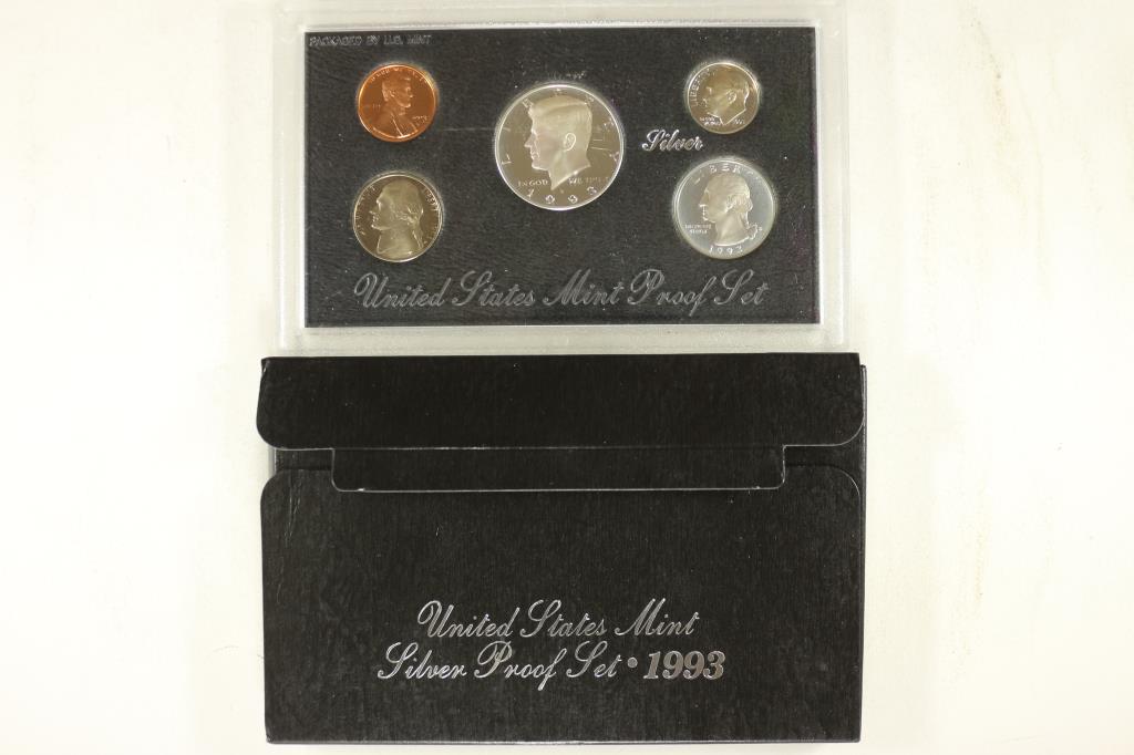 1993 US SILVER PROOF SET WITH BOX (1 of 2)