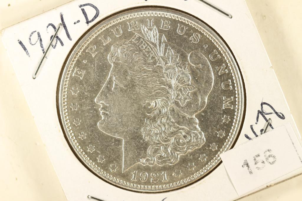 1921-D MORGAN SILVER DOLLAR: PLEASE WATCH FOR OUR NEXT AUCTION ON MONDAY AUGUST 30TH, 2021.