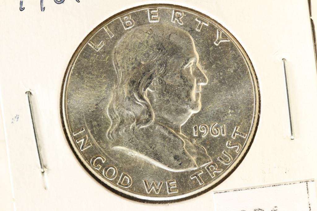 1961 FRANKLIN HALF DOLLAR BRILLIANT UNC (1 of 2)