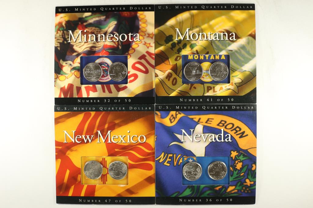 4-ASSORTED P & D 50 STATE QUARTER SETS WITH INFO (1 of 2)