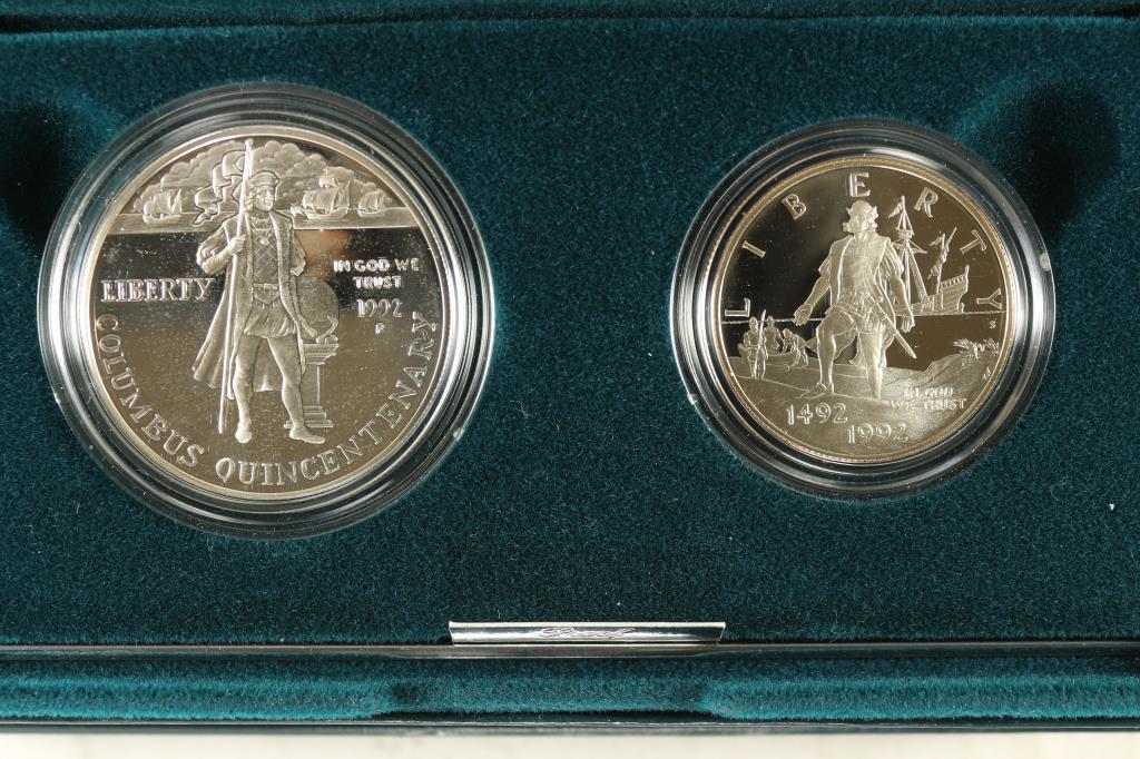 1992 COLUMBUS QUINCENTENARY 2 COIN PROOF SET (1 of 3)