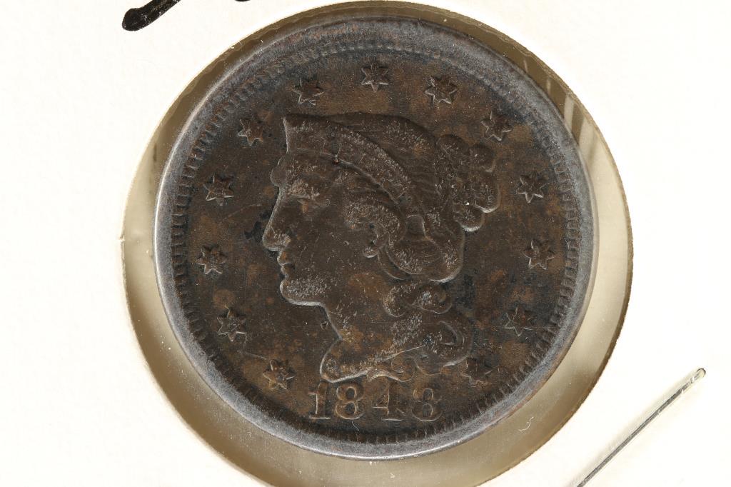 1848 US LARGE CENT VERY FINE+ (1 of 2)