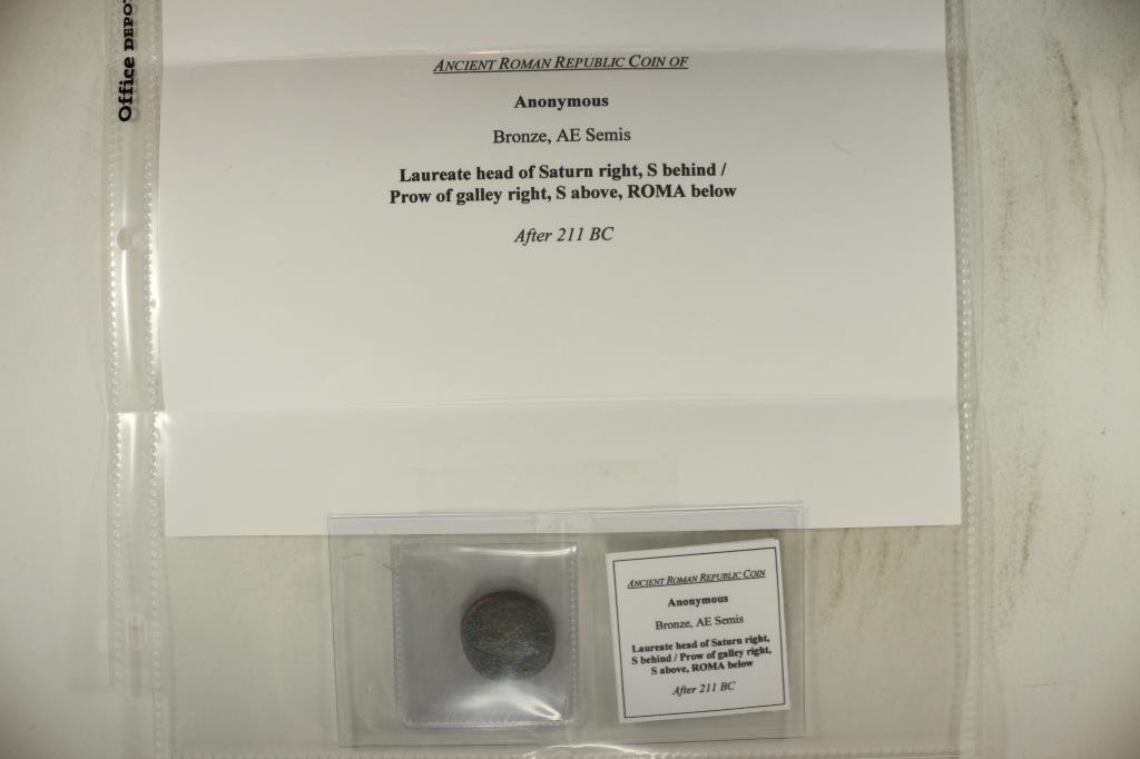 AFTER 211 B.C. ANNOYMOUS ANCIENT ROMAN REPUBLIC (1 of 2)