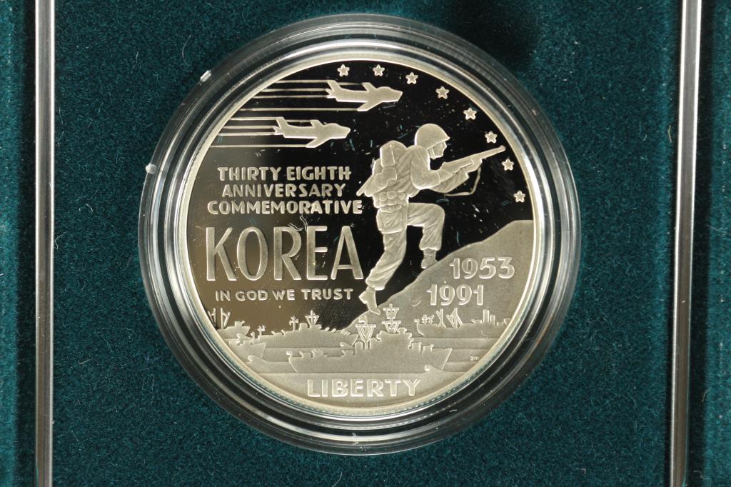 1991 KOREAN WAR MEMORIAL PROOF SILVER DOLLAR (1 of 3)