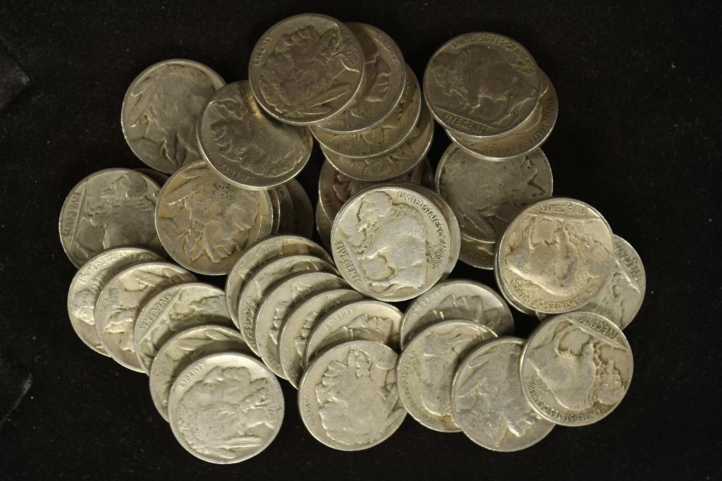 ROLL OF 40-ASSORTED 1920'S BUFFALO NICKELS (1 of 1)