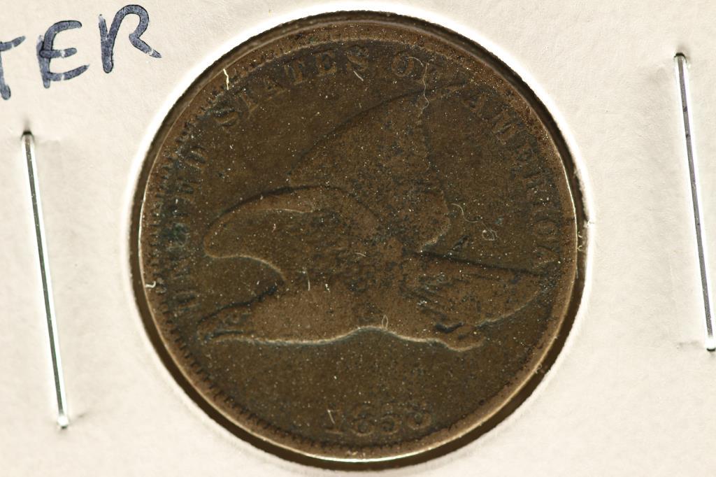 1858 SMALL LETTER FLYING EAGLE CENT (FINE) (1 of 2)